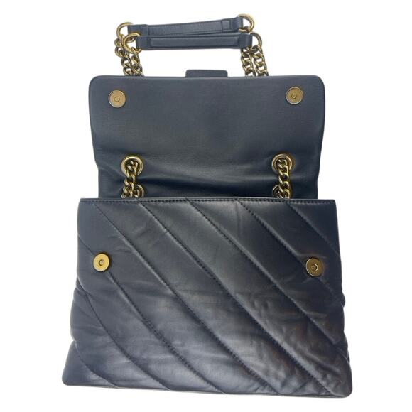 KURT GEIGER Kensington Quilted Leather Shoulder‎ Handbag Goth Punk Eagle ($275) - Picture 7 of 12